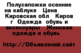 Полусапожки осенние на каблуке › Цена ­ 500 - Кировская обл., Киров г. Одежда, обувь и аксессуары » Женская одежда и обувь   